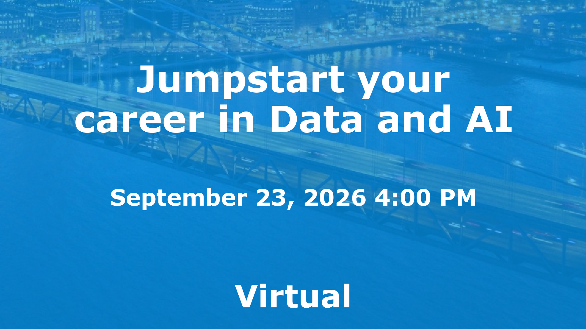Jumpstart your career in Data and AI event image
